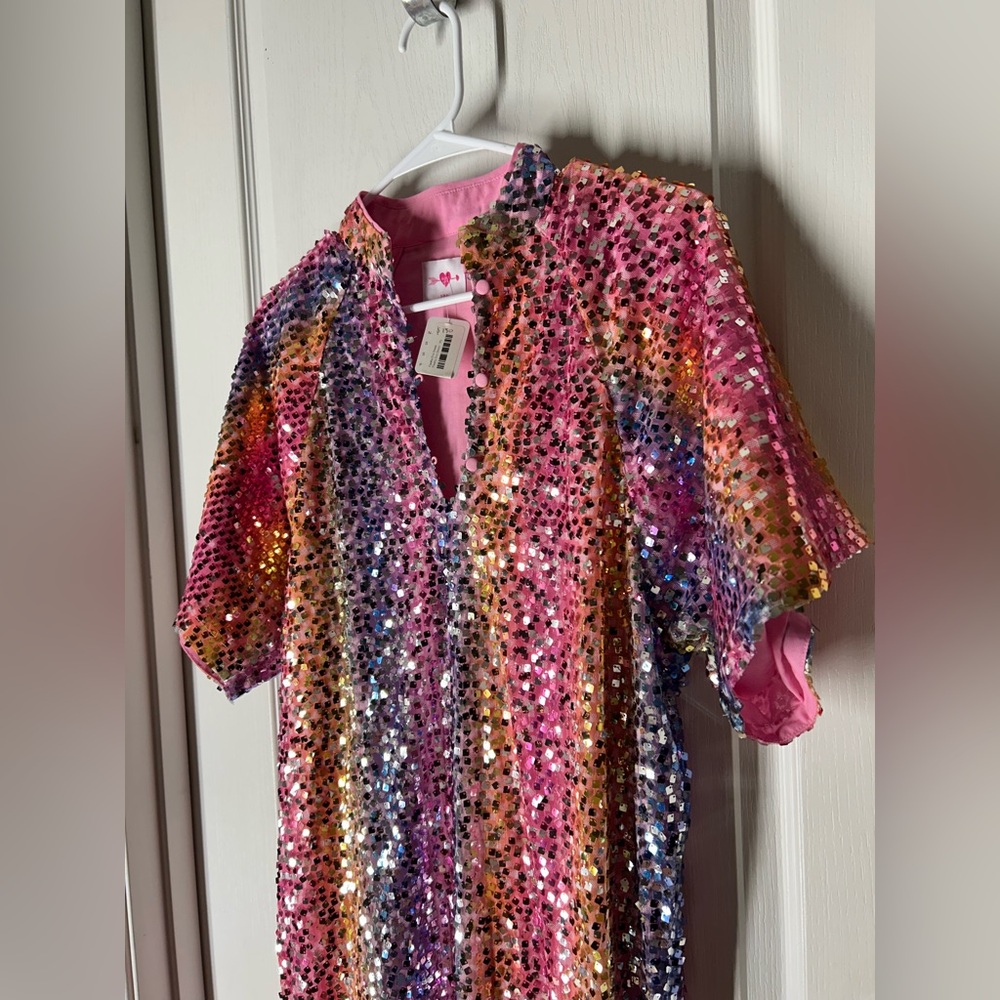 Buddy Love NWT Leighton Colorful Sequin Festival Maxi Dress Sz XS Party Rainbow - Picture 12 of 12